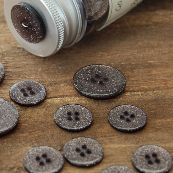 Glitter Knapper - Sorte - Flere Størrelser - Go Handmade
5
