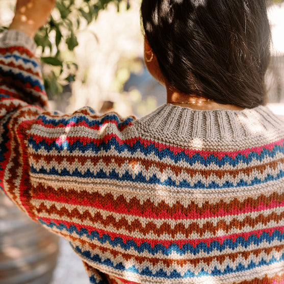 Ottolie - Chevron Cardigan med lommer
6