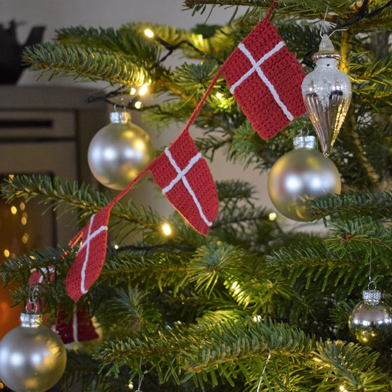 Hæklet Dannebrog flagranke
2