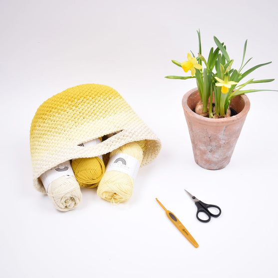 Hæklet garntaske - Tone i tone
3