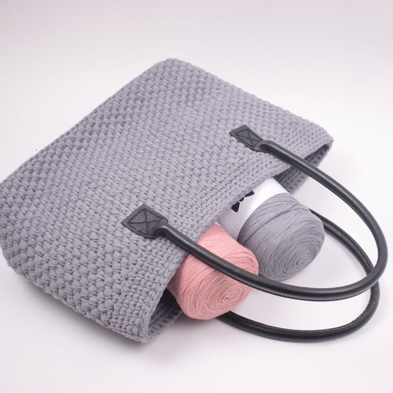 Shopper med læderbund - Small
6