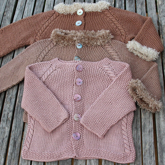 Cardigan Fur Moss Stitch
6