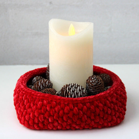 Moss Stitch Bakker med PU Læderbunde
3