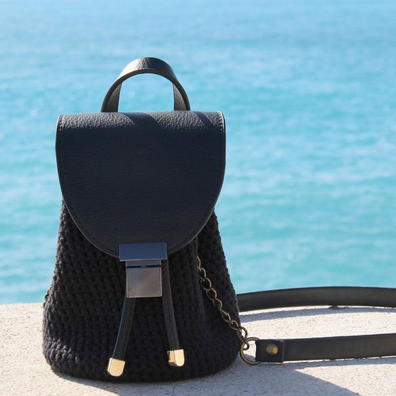 Taske Flap til Metallås - Sort/Sølv - Go Handmade
2