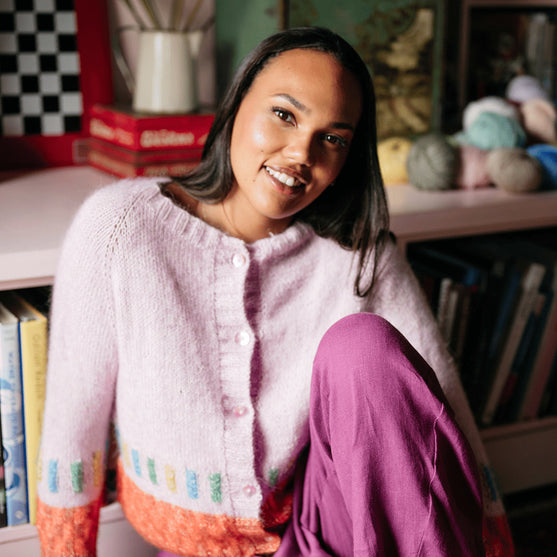 Kiln - Cardigan i flerfarvestrik
6