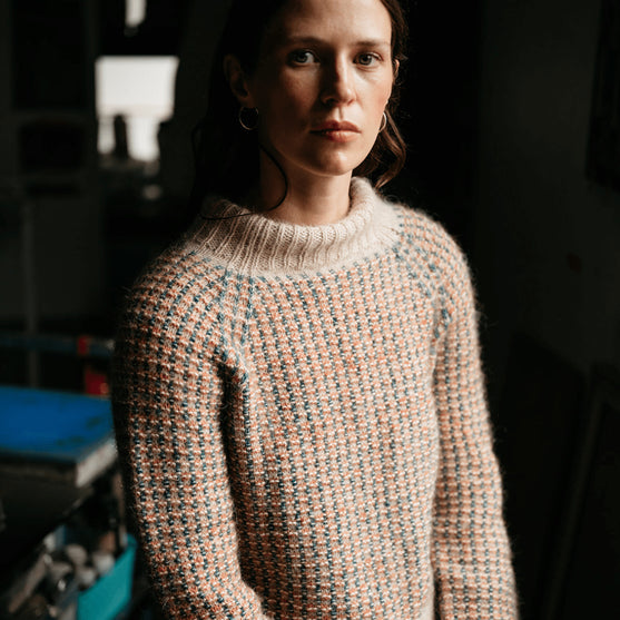 Vintage Tiles - Sweater i strukturstrik
8