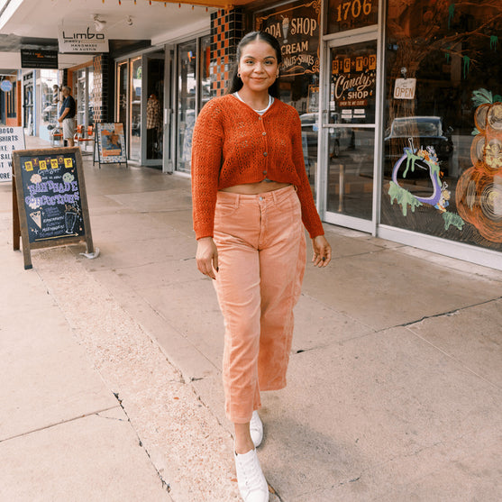 Timanfaya - Cardigan med hulmønster
6