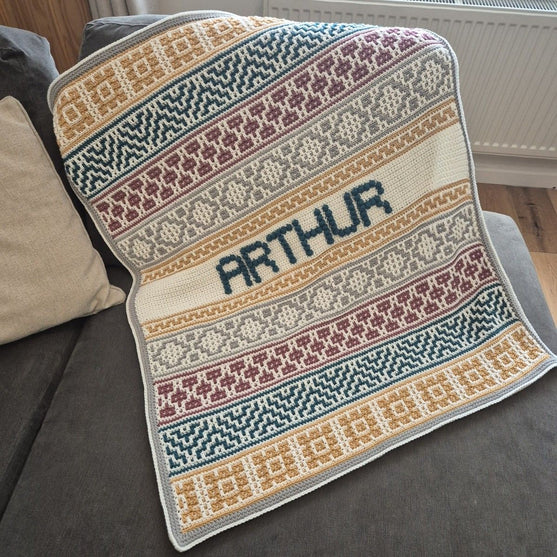 Lullaby Name Mosaic - Babytæppe med navn
2