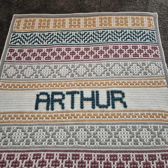 Lullaby Name Mosaic - Babytæppe med navn
4