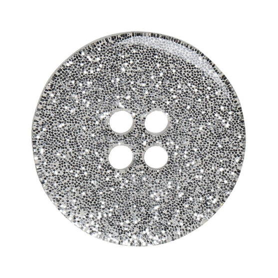 Glitter Knapper - Sølv - Flere Størrelser - Go Handmade
3