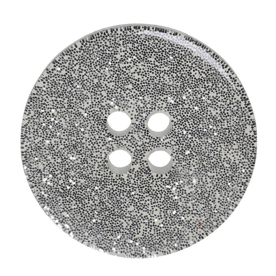 Glitter Knapper - Sølv - Flere Størrelser - Go Handmade
4