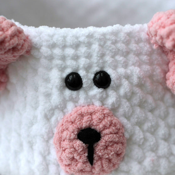 Teddy Basket med PU Læderbunde
4