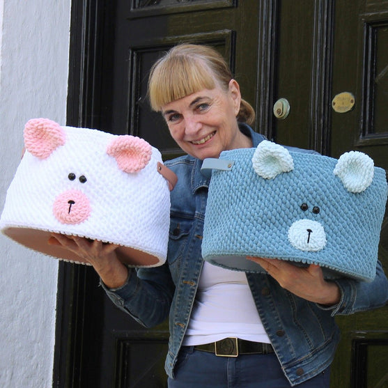 Teddy Basket Stor med PU Læderbunde
3