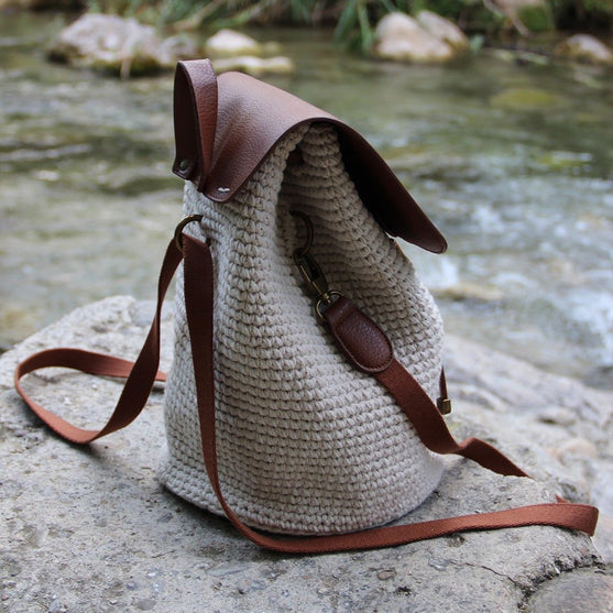 Taske Flap m/Magnetisk Knap - Brun/Bronze - Go Handmade
7