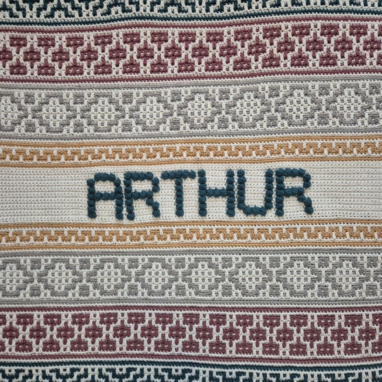 Lullaby Name Mosaic - Babytæppe med navn
5