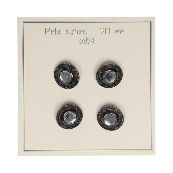 Bling Knapper - 17 mm - 4 stk. - Go Handmade
4