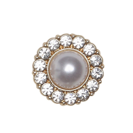 Perleknapper m. sten - Guld - Flere Størrelser - Go Handmade
2