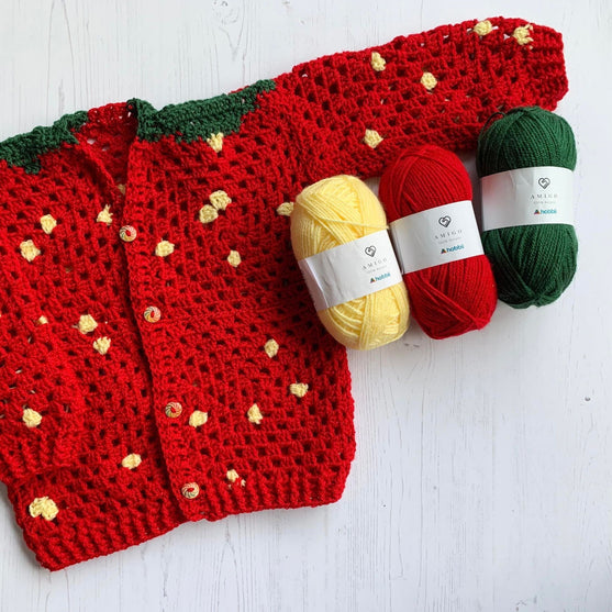 Strawberry - Børnecardigan
3