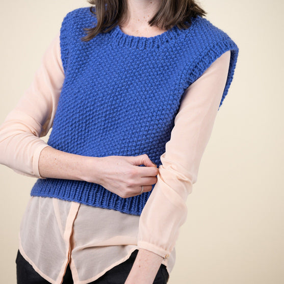 Renee - Vest i perlestrik
2