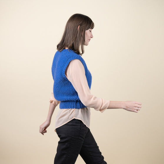 Renee - Vest i perlestrik
3
