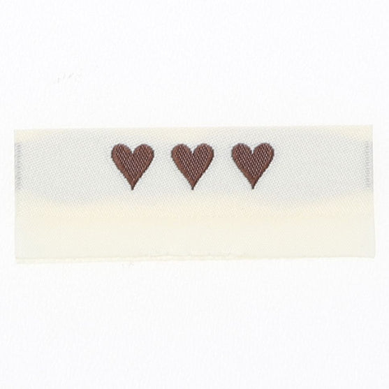 10 Labels - Made by Farmor - 5 cm - Sandfarvet - Go Handmade
6