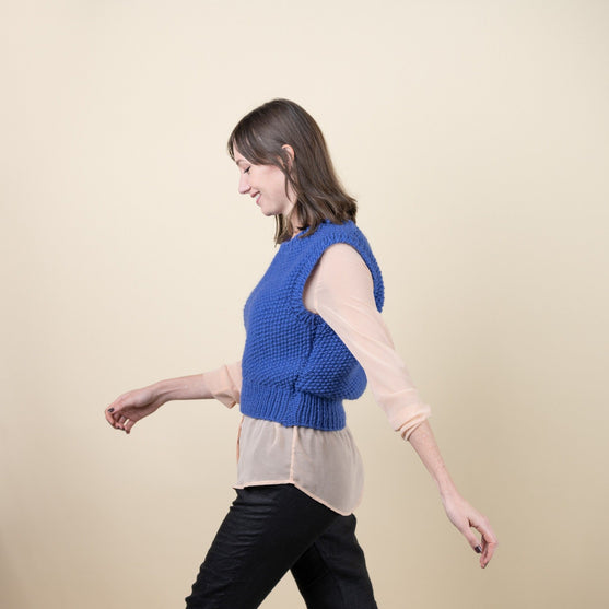 Renee - Vest i perlestrik
4