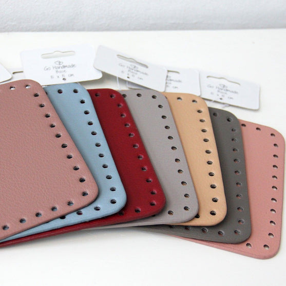 Moss Stitch Kurve med PU læderbunde - universel
5