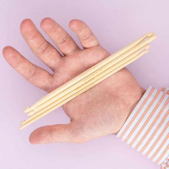 Bamboo Dobbelt Tunesisk Hæklenålesæt - 20 cm - Hobbii
4