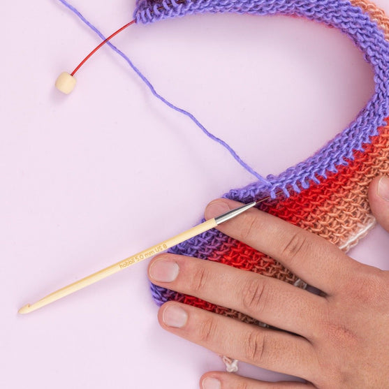 Bamboo Tunesisk Hæklenål med Wire - 50 cm - Hobbii
3