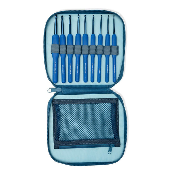 Cosmo Hæklenålesæt - 9 Størrelser - Indigo - Hobbii
2