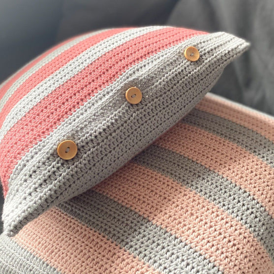 Cotton Stripes Pude - Kvadratisk
2