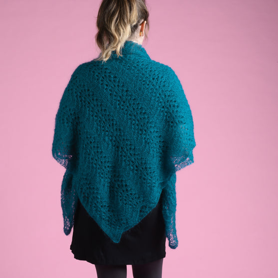 Påfugl-sjal i Kid Silk
2