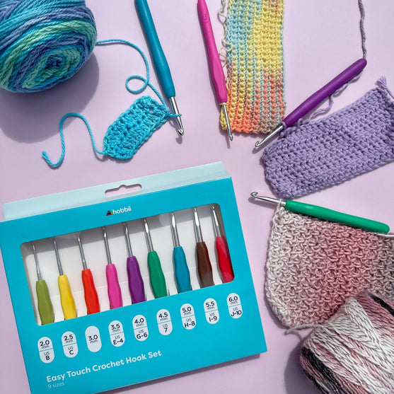 Easy Touch Hæklenålesæt - 9 størrelser - Hobbii
15
