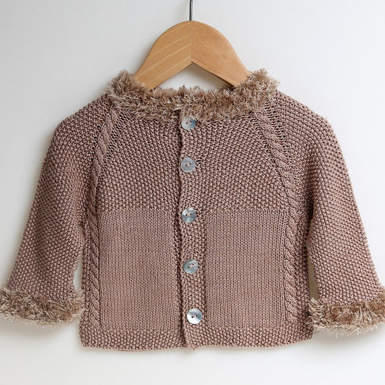 Cardigan Fur Moss Stitch
4