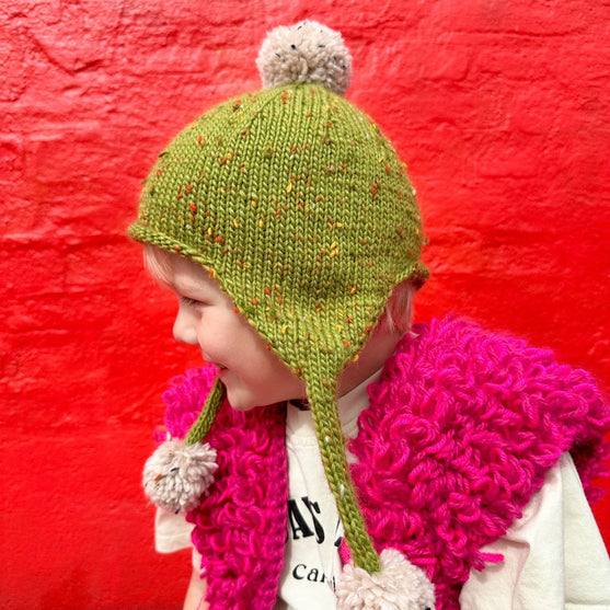 Triple pompom - Børnehue
2