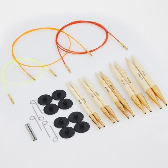 Bamboo Udskiftelige Rundpindesæt - Tykke Pinde - KnitPro
4