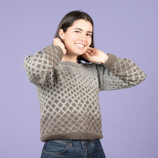Maggie - Sweater med mønster
3