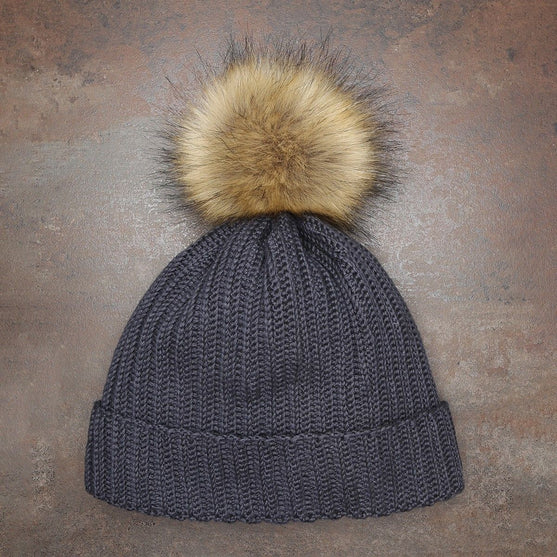 Pompon m/knap, Naturlig - Go Handmade
3