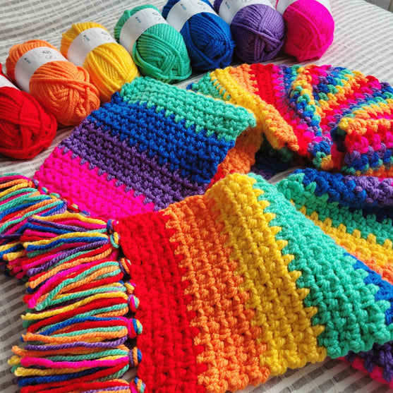 Chunky Rainbow - Tørklæde
6