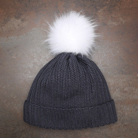 Pompon m/knap, Hvid - Go Handmade
4