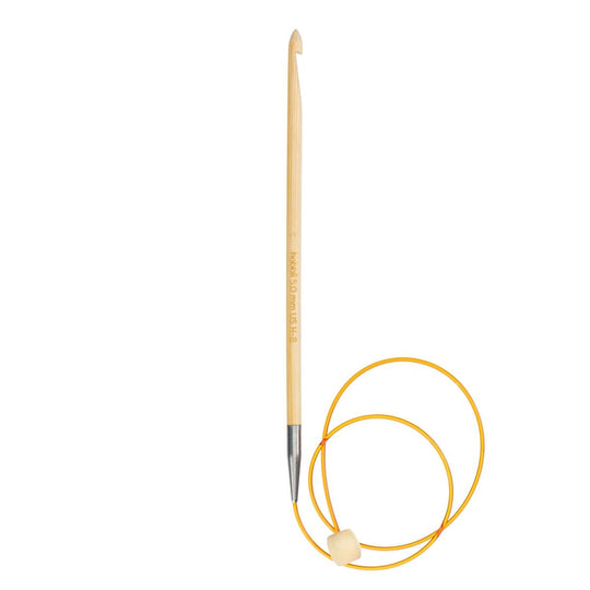 Bamboo Tunesisk Hæklenål med Wire - 50 cm - Hobbii