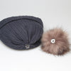 

Pompon m/knap, Brun - Go Handmade
2