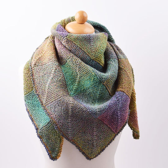 Strikket Dream Colour domino sjal