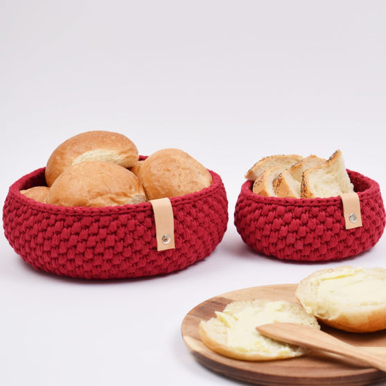 

Hæklet jule brødkurve
2