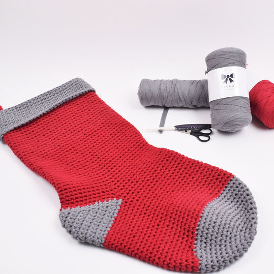 

Hæklet ribbon julesok
2