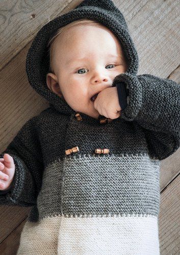 130-3 - Hættetrøje med striber