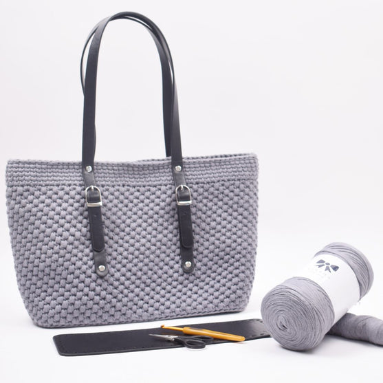 

Shopper med læderbund - Small
5