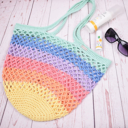 Strandnet - Pastel regnbue