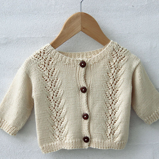 Cardigan med hulmønster