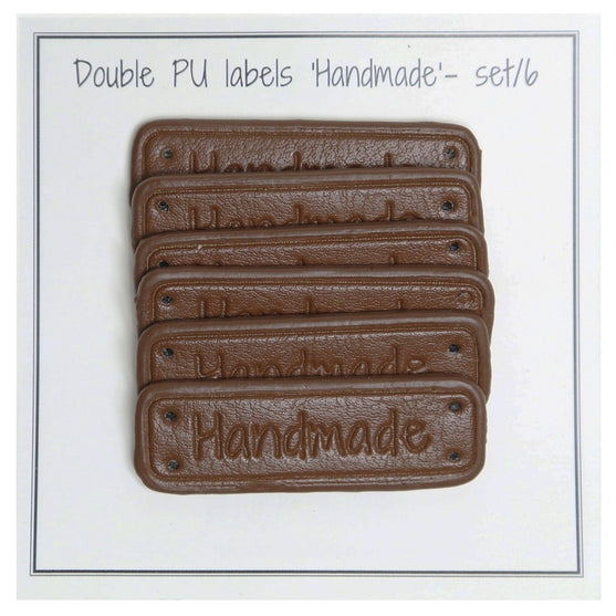 

PU Læder Label "Handmade" 5 x 1,5 cm - Go Handmade
1
